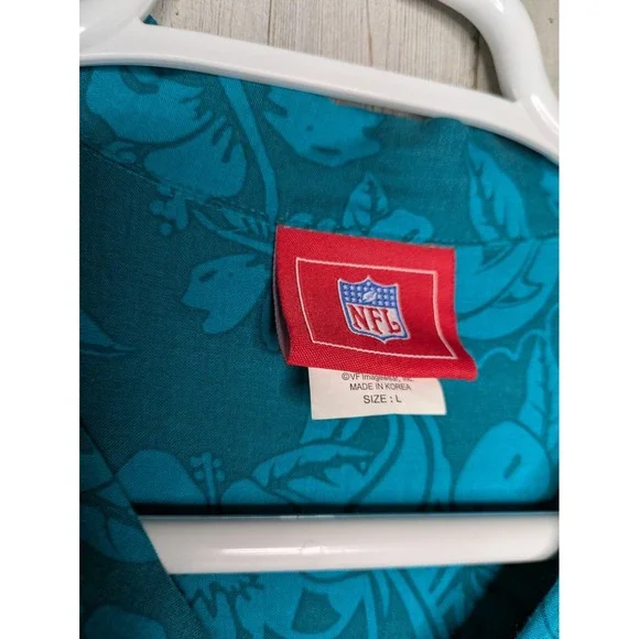 VTG Miami Dolphins Hawaiian Camp‎ Shirt AOP Single Stitch Mens Size Large NFL - Picture 4 of 10